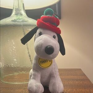 1960s Snoopy Dog Toy with Red and Black Hat